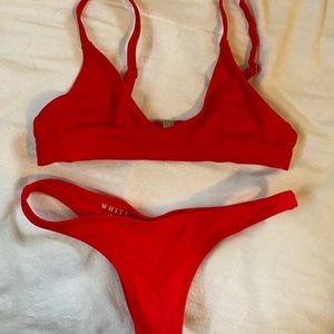 White fox bikini set